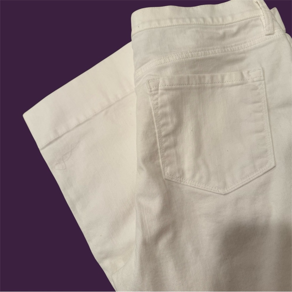 LOFT Wide Leg Trouser in White Demin